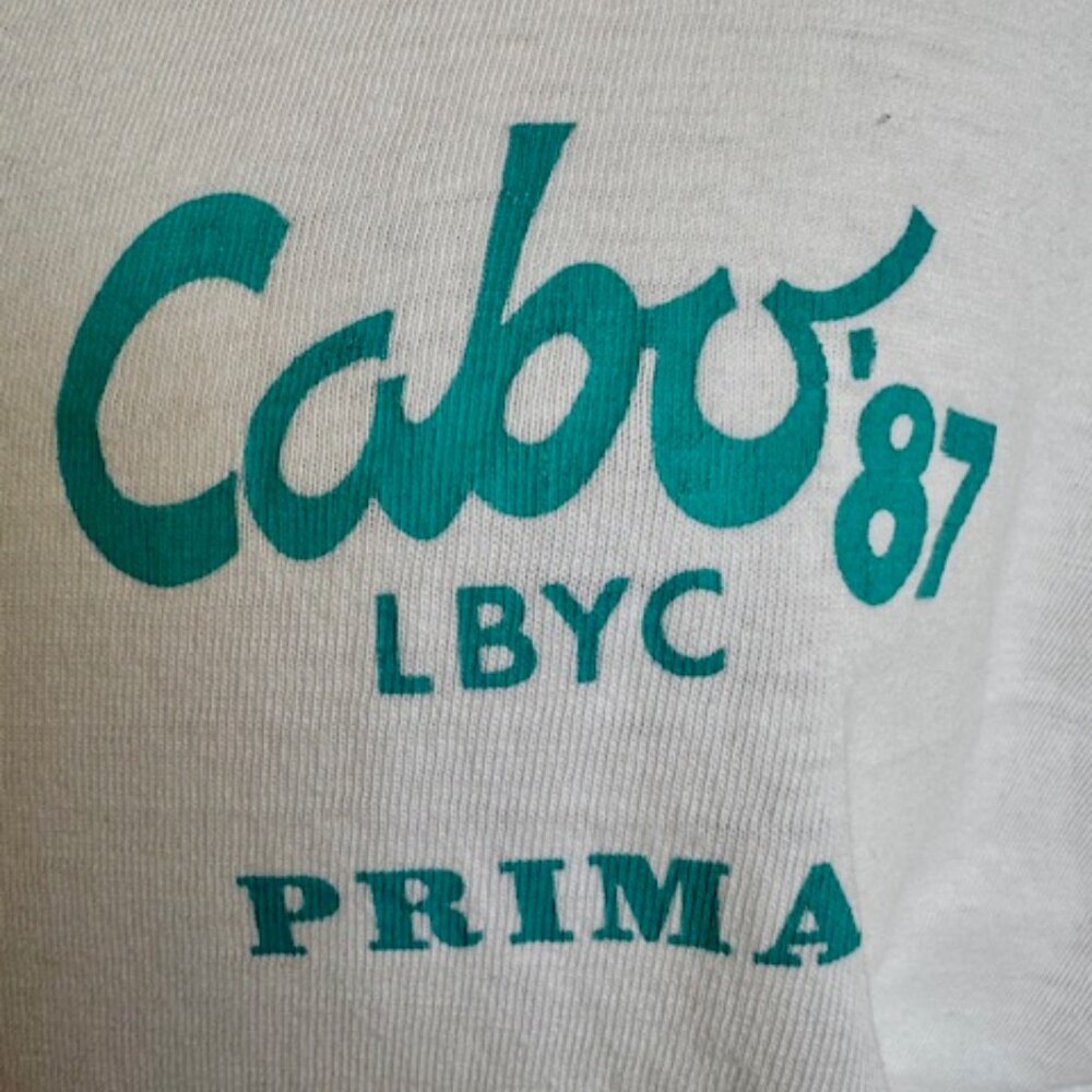 Vintage Single Stitch Hanes Beefy T Long Beach - Cabo '87 T Shirt Size XL - Picture 4 of 9